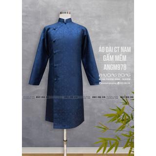 Áo Dài Cách Tân Nam Gấm ANGM978